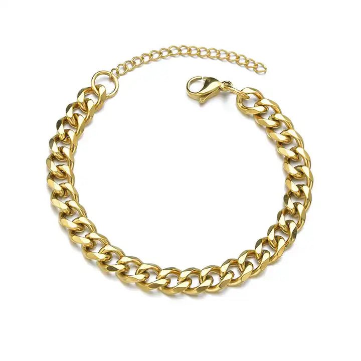 pansarlänk armband i guldplätering